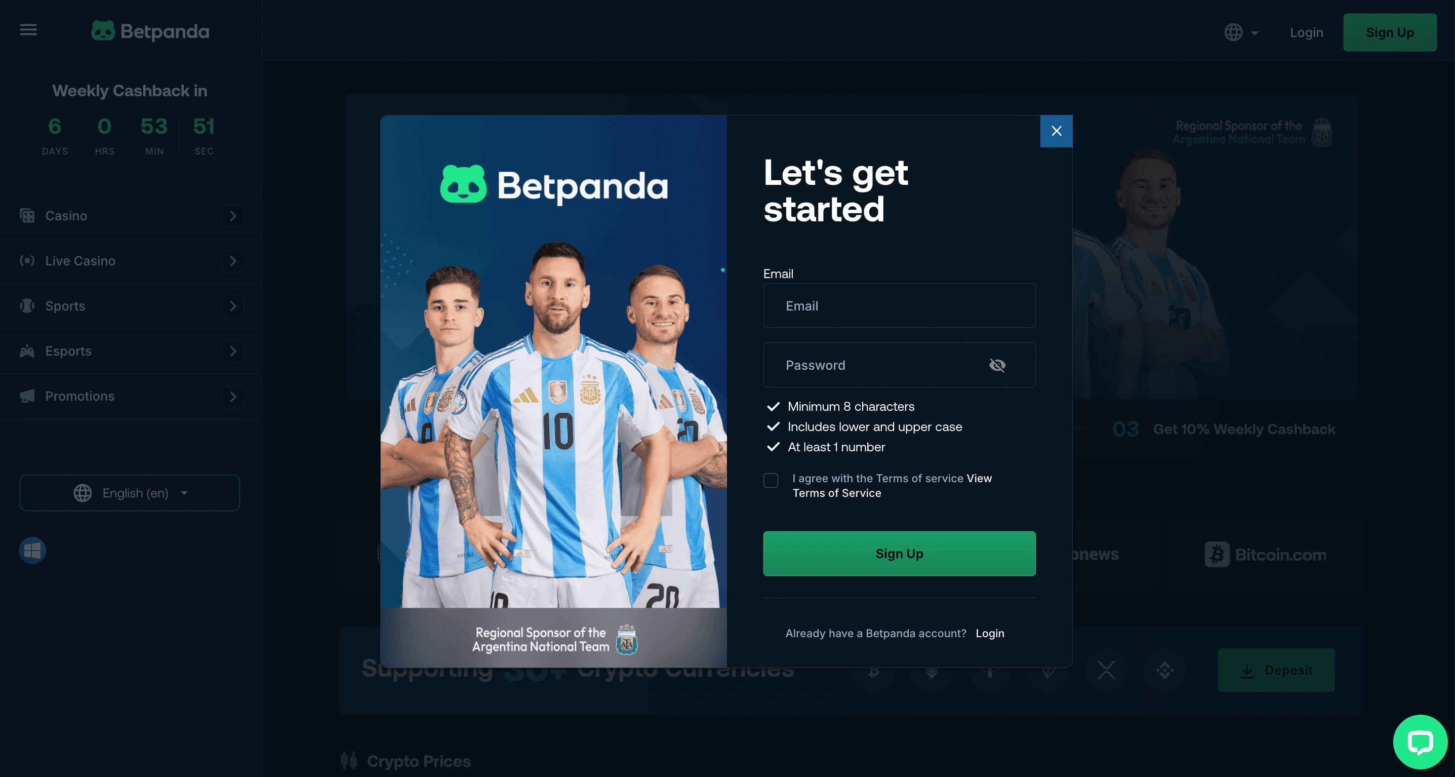 Crypto Casino No KYC registration setup